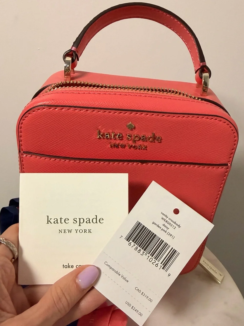 Kate Spade Vanity Crossbody + Card Holder + Strawberry Twilly 3-Piece Set